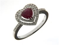 Anello Mirco Visconti Donna Anelli Cuori in Oro bianco Rubino 0.51 Ct ABA1047-15 - ABA1047-15